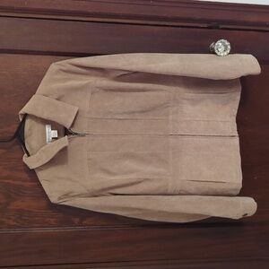Christopher & Banks Light Brown Zipper Jacket Size Large